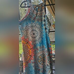 Colorful Mandala Print Dress